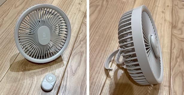 【弥生日和】扇風機 壁掛け 吊り下げ DCモーター 卓上扇風機 リモコン付き:卓上にもなる!リモコンがくっつくのでなくしにくい!