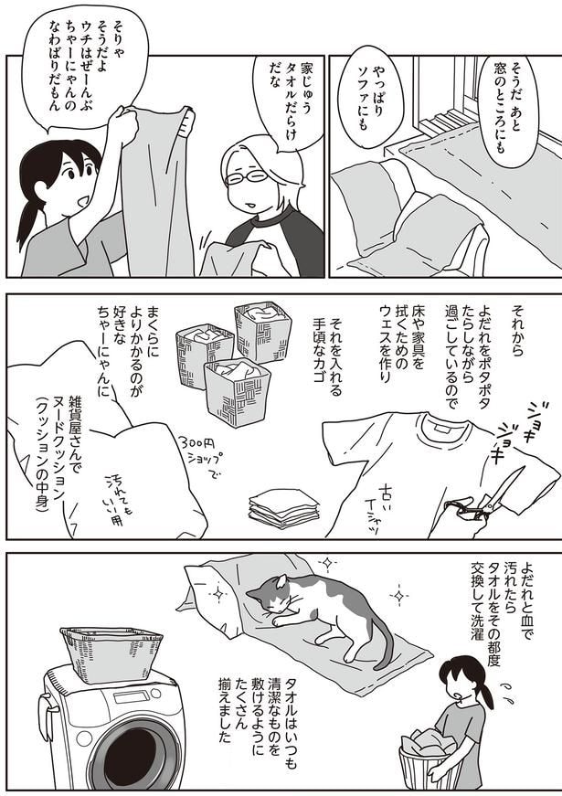 家じゅうタオルだらけだな
