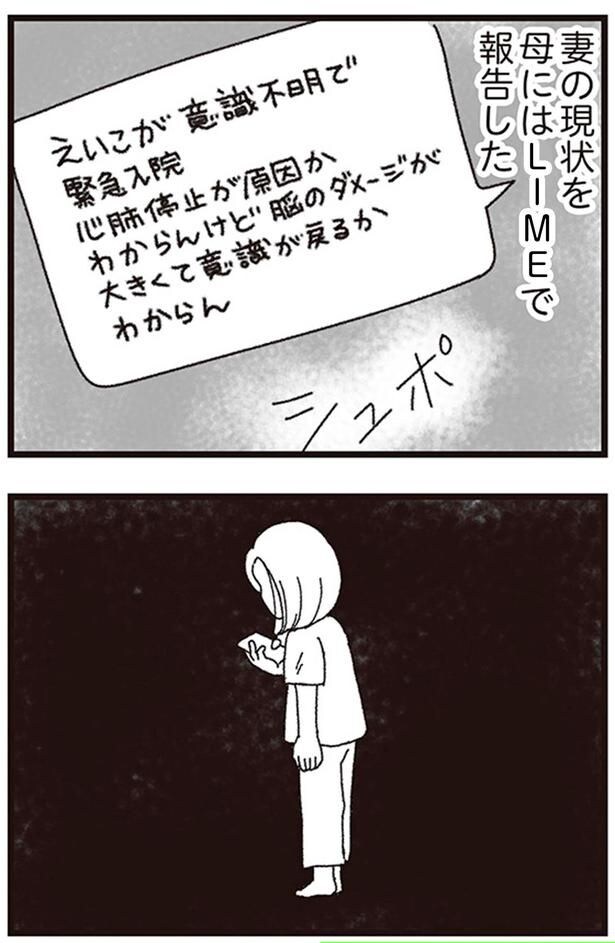 妻の現状を母にはLIMEで報告した