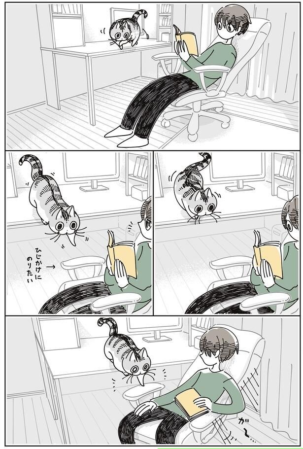 ひじかけにのりたい