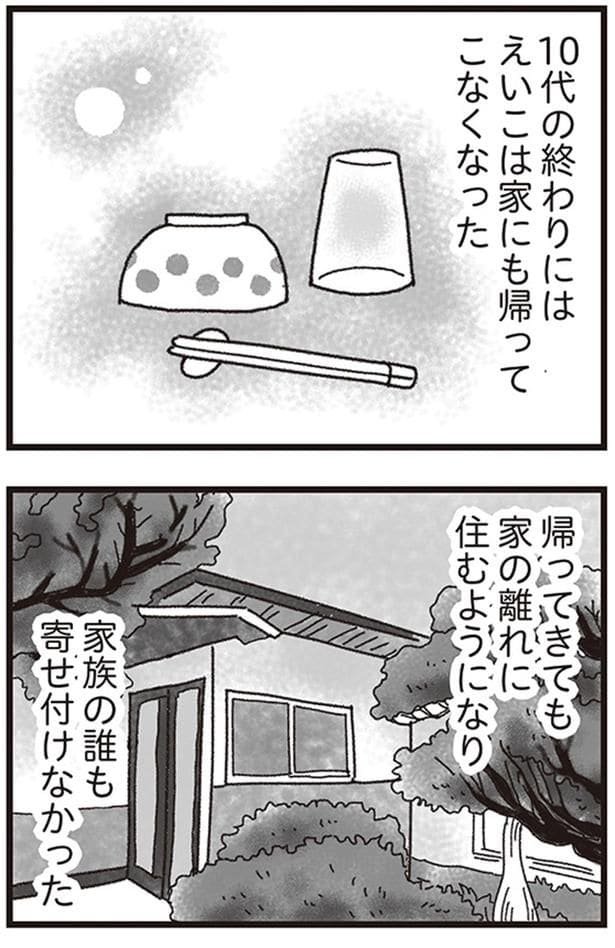 10代の終わりにはえいこは家にも帰ってこなくなった