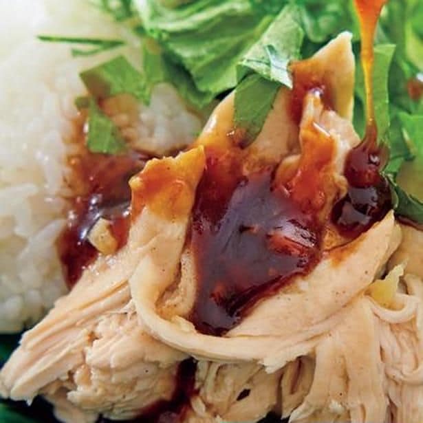 レンチンでしっとり蒸しどり「シンガポールチキンライス」