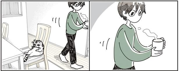 椅子に座るネコ