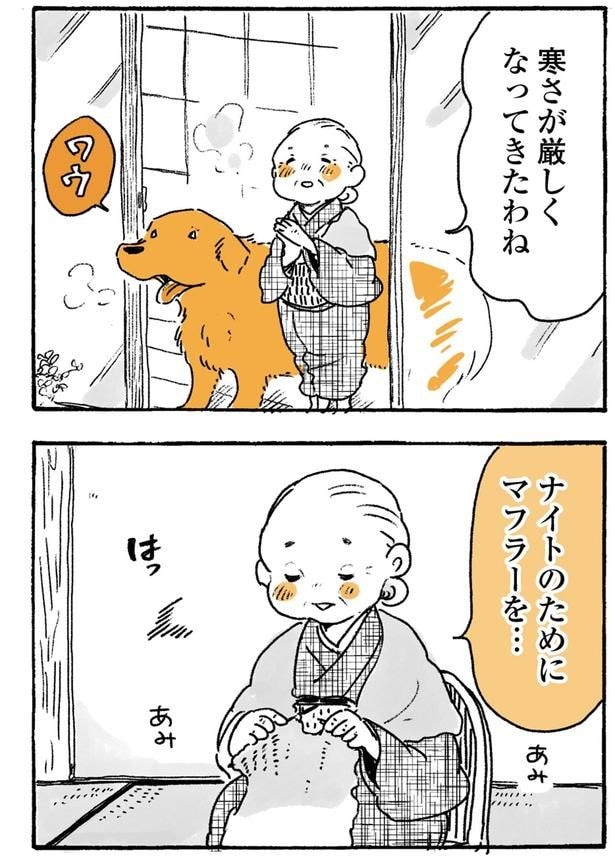 マフラーを…