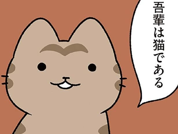 【吾輩は猫であるというねこ】胸を張って主張するねこ。名前はまだない？