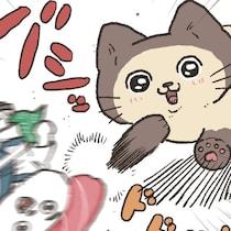 貴重な非売品の人形が猫さんのおもちゃに！遊びを止めたくない飼い主の葛藤