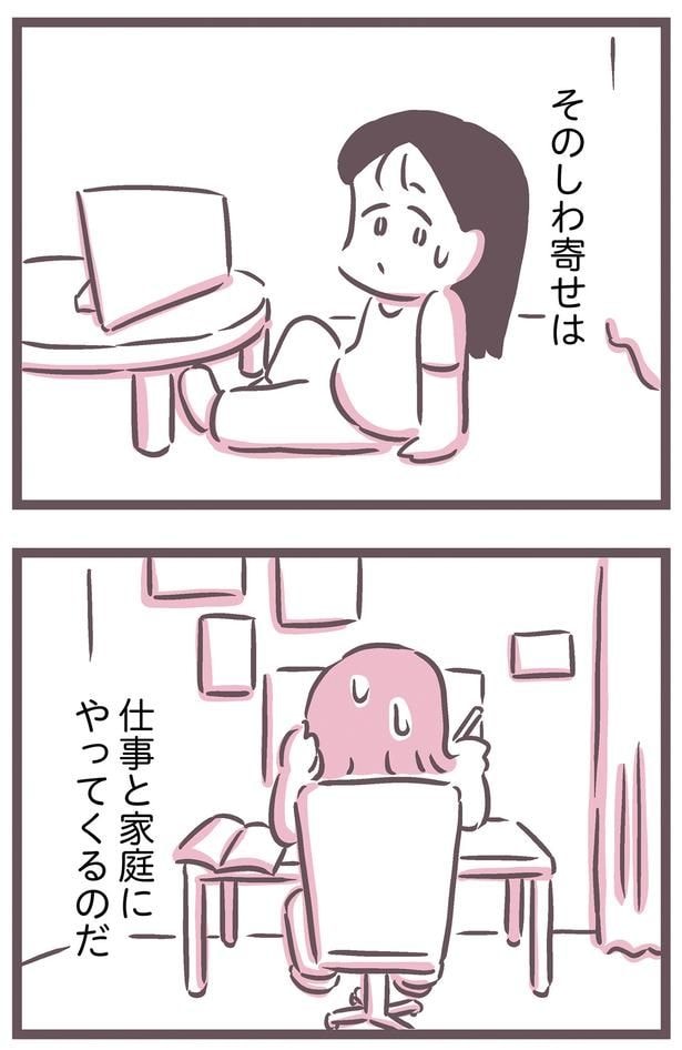 しわ寄せは仕事と家庭にやってくるのだ