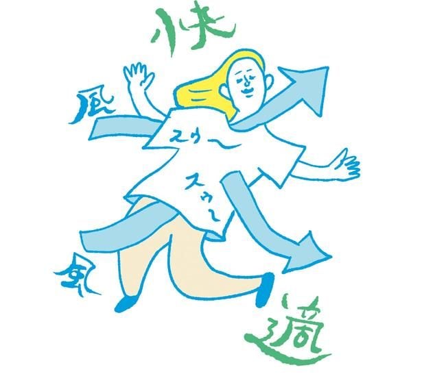 速乾性の高い服を着て、体の熱を逃がしやすく