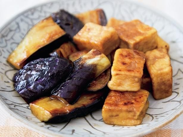 高野豆腐となすの甘辛照り焼き