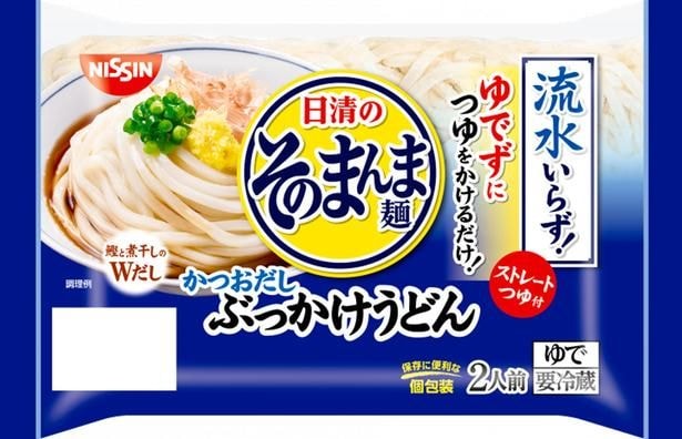 「日清のそのまんま麺 かつおだしぶっかけうどん」