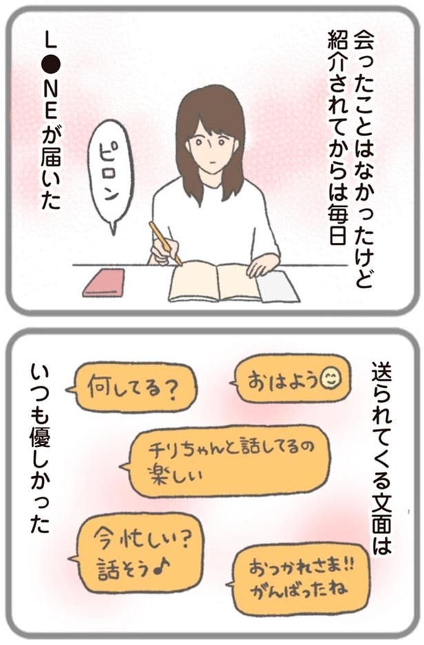 送られてくる文面はいつも優しかった