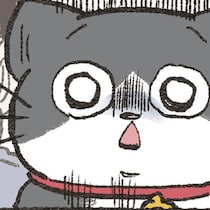 ねこおじが外の空気を吸いに出たら。遊びに来たお隣の猫さんの背後にゾッ！