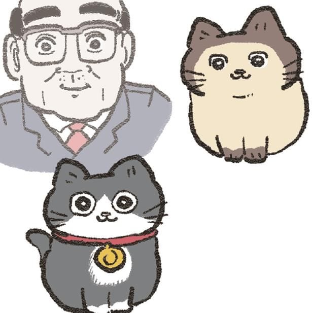 「もうダメだ…」お隣さんの作家がスランプに。そこへねこおじ達が姿を見せると