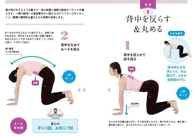 【背骨】背中を反らす&丸める
