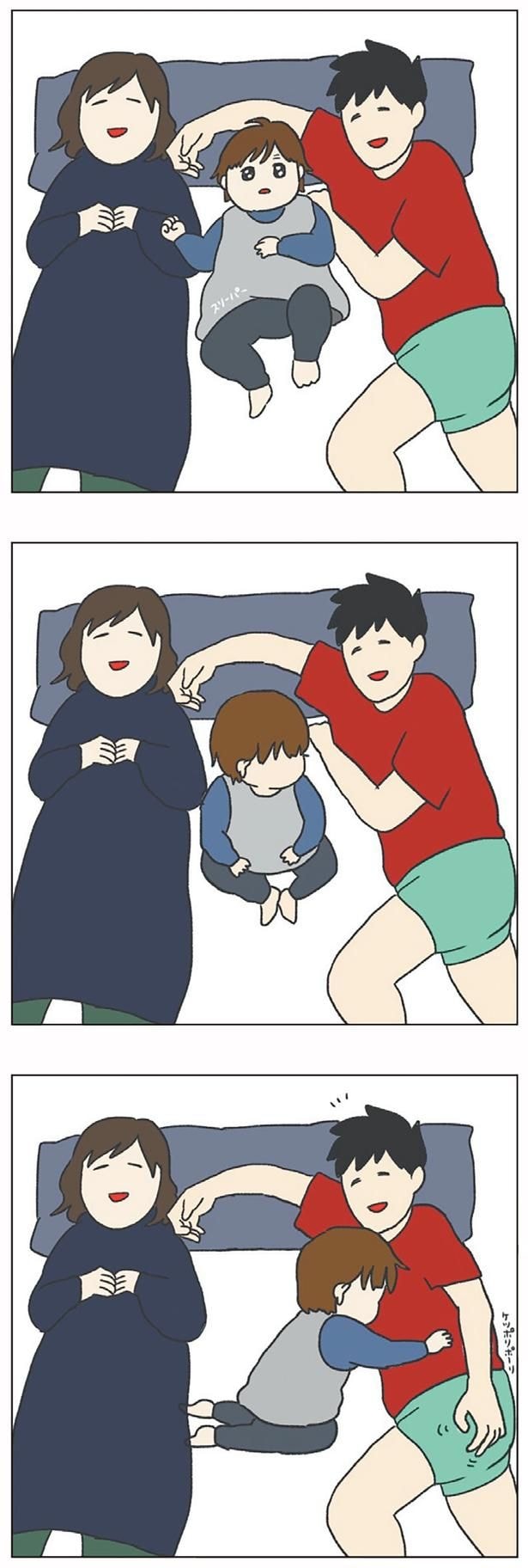 三人で寝てると…