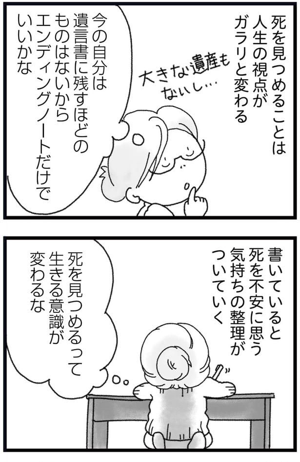 死を見つめるって生きる意識が変わるな