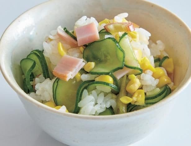 きゅうりとハムの簡単混ぜご飯