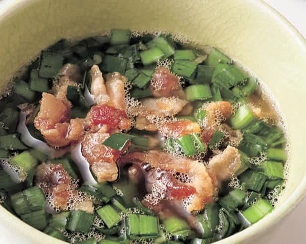 豚肉のうまみにパンチのきいたにんにく・にらが加わった絶品つゆ!「豚にらオイスターつゆ」