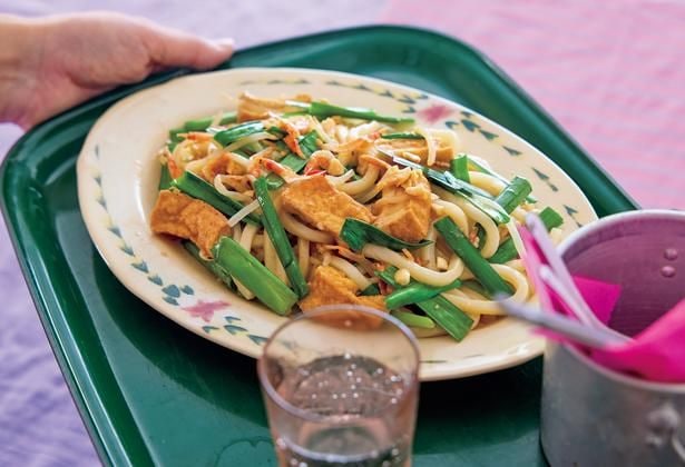 ビーフンの代わりにうどんでアレンジ