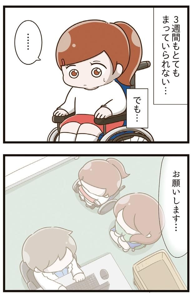 3週間もとてもまっていられない…でも…