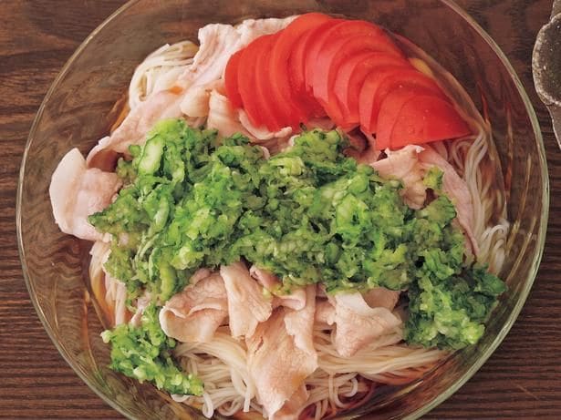 おろしきゅうりのそうめん