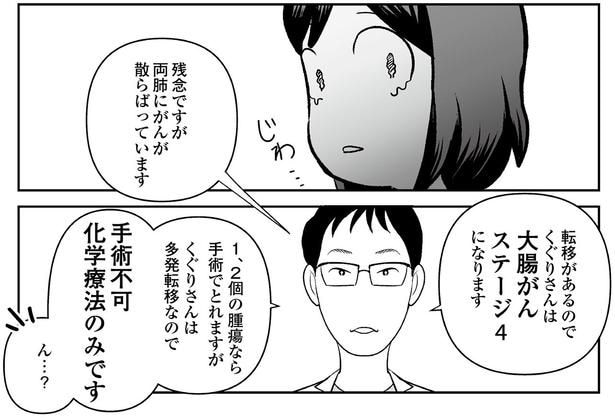 手術不可　化学療法のみです