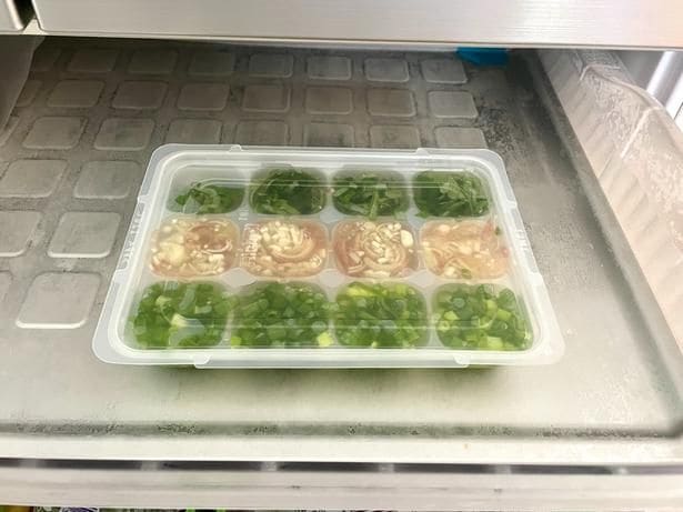 そのまま冷凍庫へIN!(▶次へ)