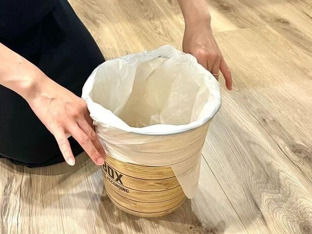 通常通りゴミ袋をセットして…（▶次へ）