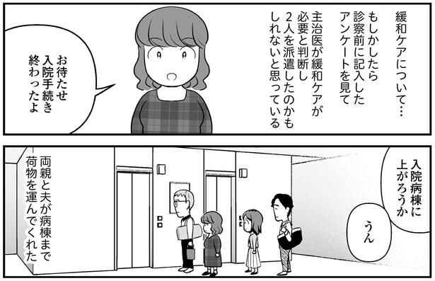 入院手続き終わったよ