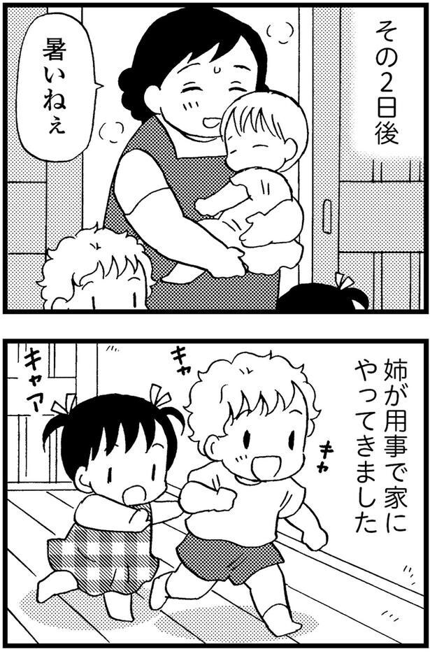 姉が用事で家にやってきました