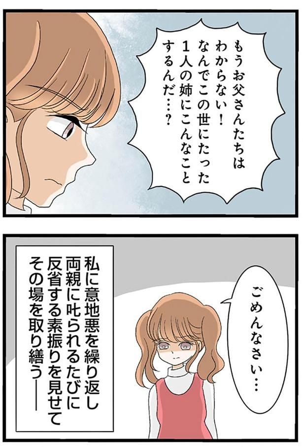 反省する素振りを見せてその場を取り繕う