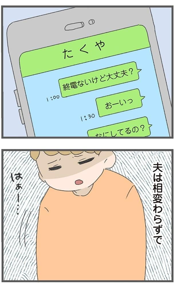 夫は相変わらずで