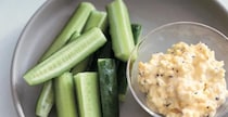 生野菜にたんぱく質を手軽にプラス！レンジ1分「きゅうりの赤しそ風味タルタル」