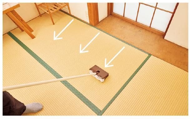 水拭き→から拭きする
