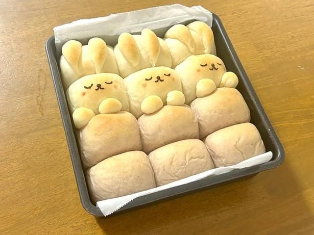 ねんねウサギちゃんパン▶パン屋さんが開けそう！（⇒次へ）