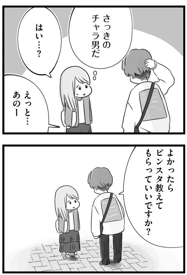 さっきのチャラ男だ