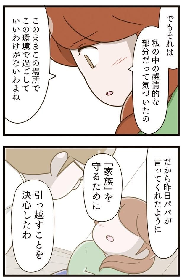 引っ越すことを決心したわ