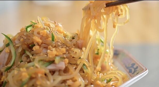 「しらたきの中華サラダ」の完成