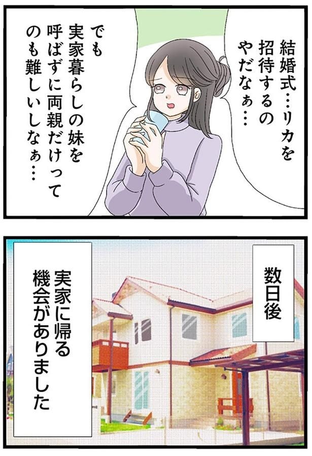 結婚式...リカを招待するのやだなぁ