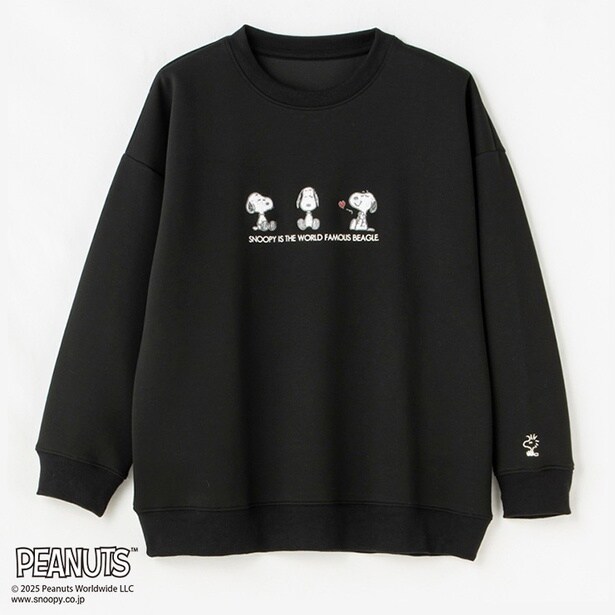 「レディース トレーナー(ブラック)」(1639円／大きいサイズ1969円)