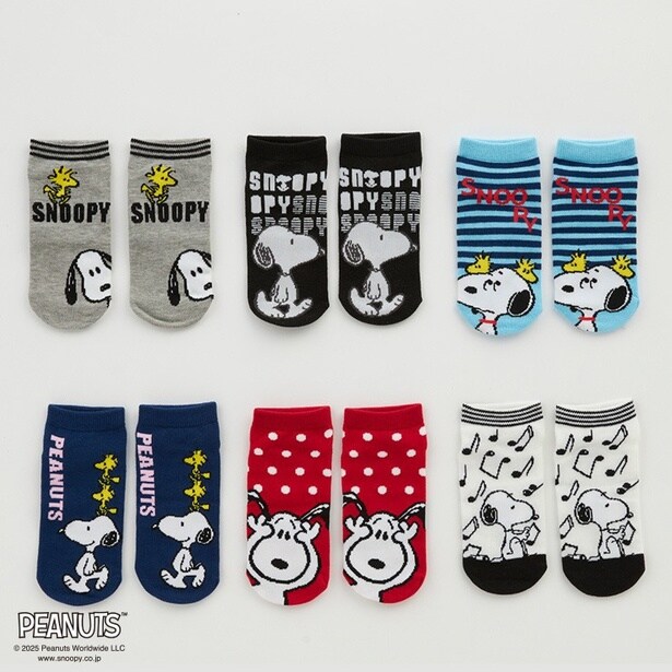 「キッズ 6足組フロントソックス(19～24センチ)」(1100円)