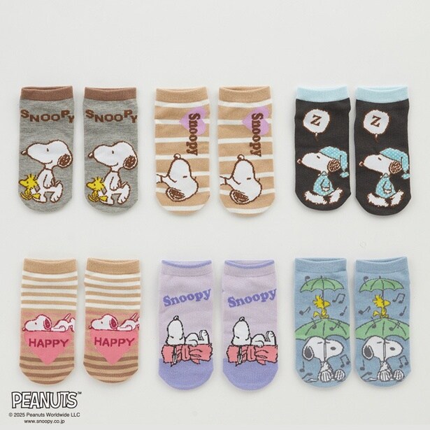 「キッズ 6足組フロントソックス(19～24センチ)」(1100円)