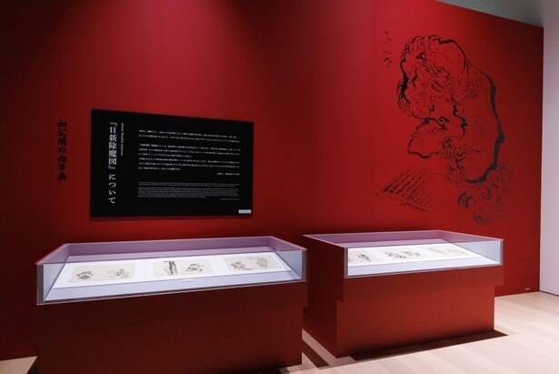 初公開！幻の肉筆画16図が展示されているコーナー