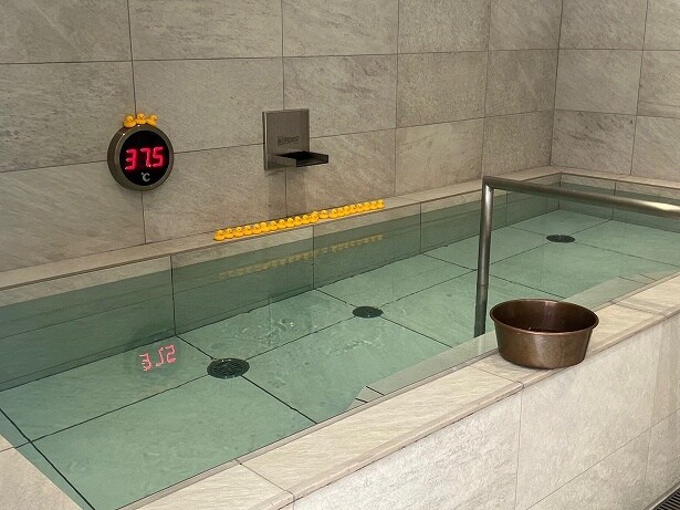 夏場はお湯の温度も少しぬるくなっていて、気持ちよく入れる