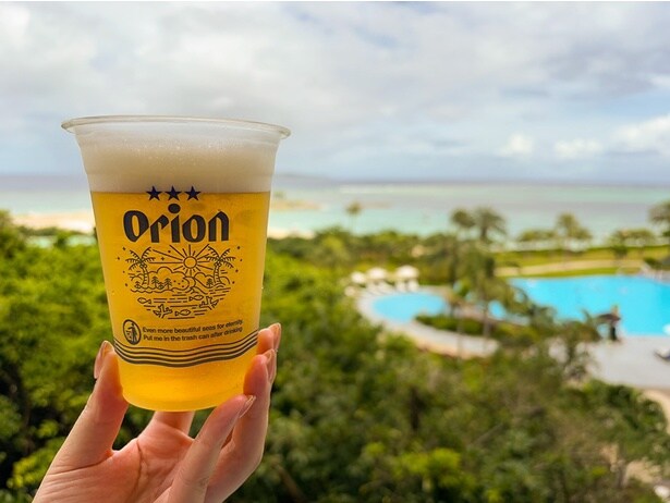 開放的な空間でオリオンビールをたっぷり味わって