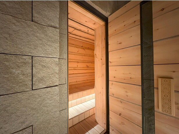 スパスイートのプライベートサウナ