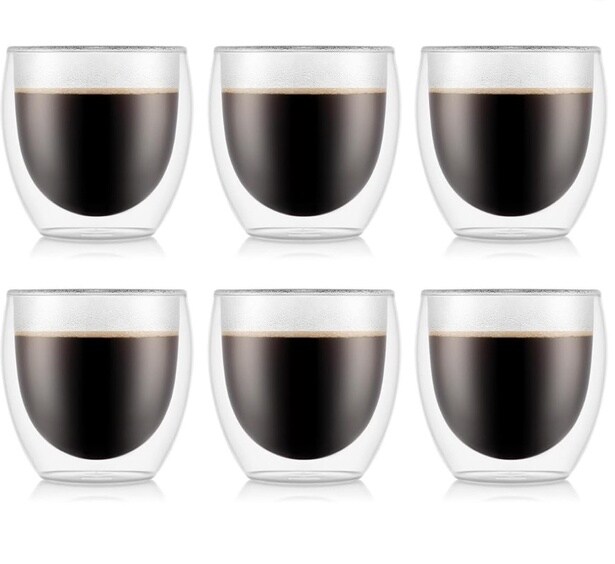 耐熱ガラスの二重構造で、温かい飲みものは温かく、冷たい飲みものは冷たいまま【ボダム】のグラスがAmazonに登場中‼