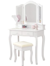 猫脚とローズ柄の上品なデザインでメイクタイムを優雅に。【萩原】のドレッサーがAmazonに登場中‼