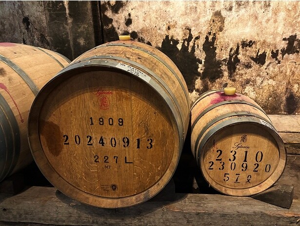 樽の中でじっくりと熟成されるワインたち