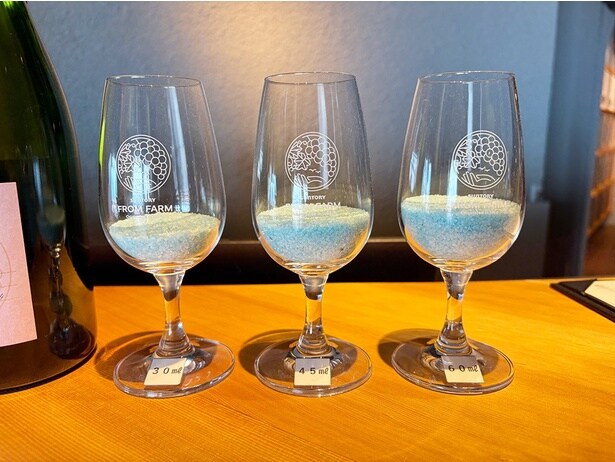 1杯30ミリリットル、45ミリリットル、60ミリリットルから選べる